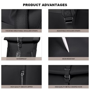 Altri Zaini di Design per Uomo e Donna, Borsa Espandibile con Chiusura Roll Top per Outdoor, Viaggio, Palestra, Sport, con Scomparto per Laptop - Product Image 4