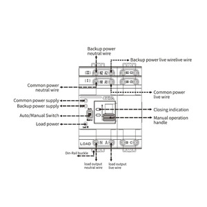 G2R-63 sur rail DIN 6A ~ 63A Mini commutateurs de <span class=keywords><strong>transfert</strong></span> automatique ATS Commutateurs intelligents à double changement 4P - Product Image 6