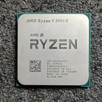 Processeur CPU R9 5900X 3,7 GHz à douze cœurs et 24 threads, 7 nm, L3 = 64 Mo, 100-000000061, socket AM4, mais sans ventilateur, neuf et d'occasion