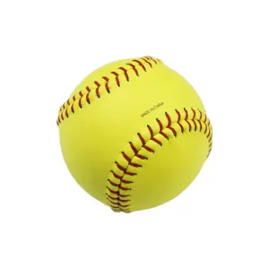 Bola lembut model eksplosif dengan Logo kustom inti gabus ember Softball 12 inci nada cepat