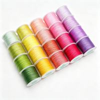 Cordon en nylon de 0,8 mm, 100 m/rouleau, cordon pour nœuds chinois, cordon pour macramé, pour la fabrication de bijoux, bracelet Shamballa DIY, accessoires de bijouterie