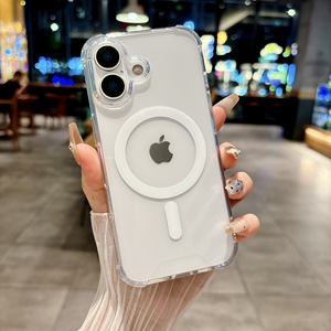 Hmj TPU PC trong suốt từ tính bao gồm và phụ kiện điện thoại Bìa rõ ràng trường hợp điện thoại cho Iphone 16e 15 14 13 12 11 cộng với Pro Max - Product Image 3