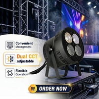 Nouvelle conception RGBW 4-en-1 18x10W Projecteur LED Par en alliage d'aluminium Contrôle DMX512/Activé par le son CRI80 IP20 pour blanc chaud