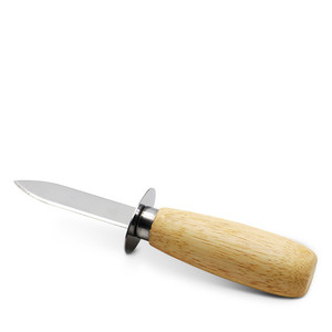 Couteau à huîtres en acier inoxydable Outils de cuisine pour fruits de mer avec coquille de pétoncle en bois Coupeur de coquillages Ouvreur de fruits de mer - Product Image 2