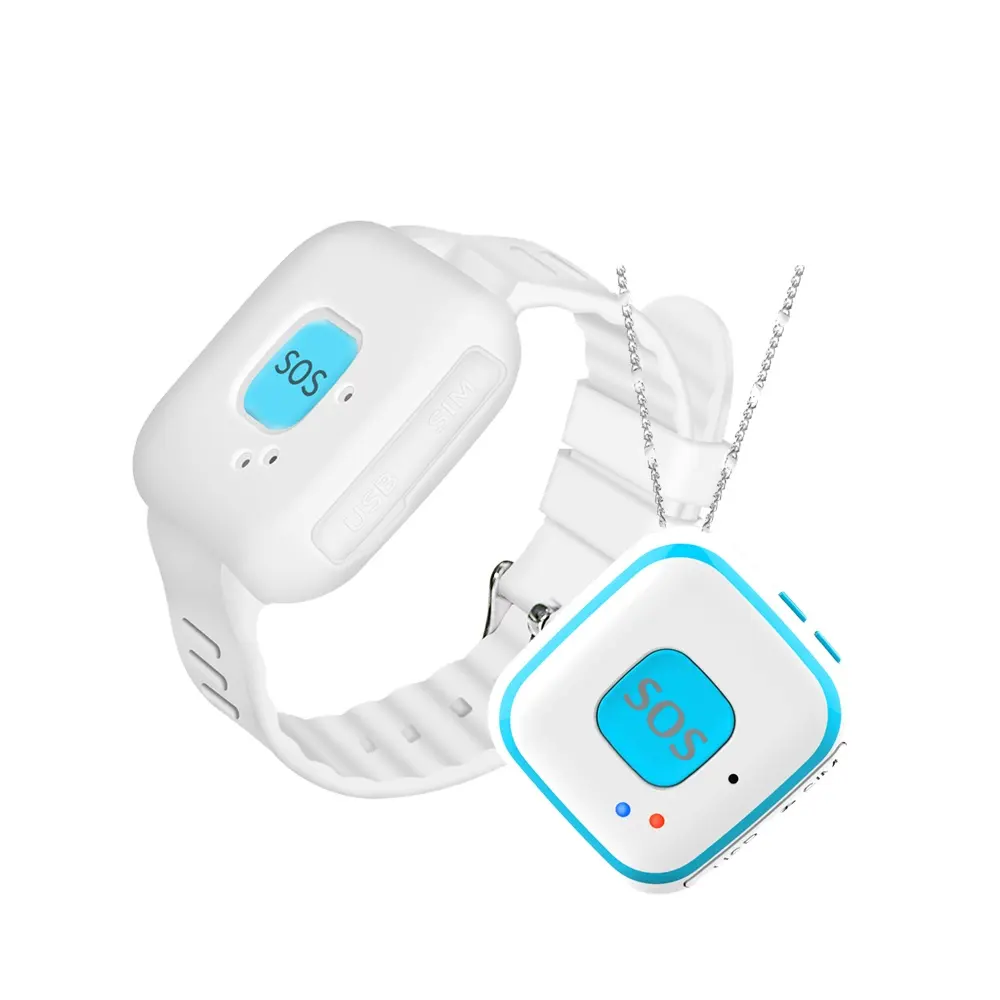 ReacFar Micro Children GPS Tracker Necklace Elderly Alarm GPS Tracking Locator,GSM Sim Card Personal Mini Kids Watch GPS Tracker