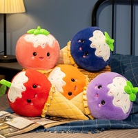 Cartoon Fruit IJsjes Kussen Pluche Speelgoed Pop met PP Katoenen Vulling 40cm Kinderen Rustgevende Knuffeldier Ragdoll