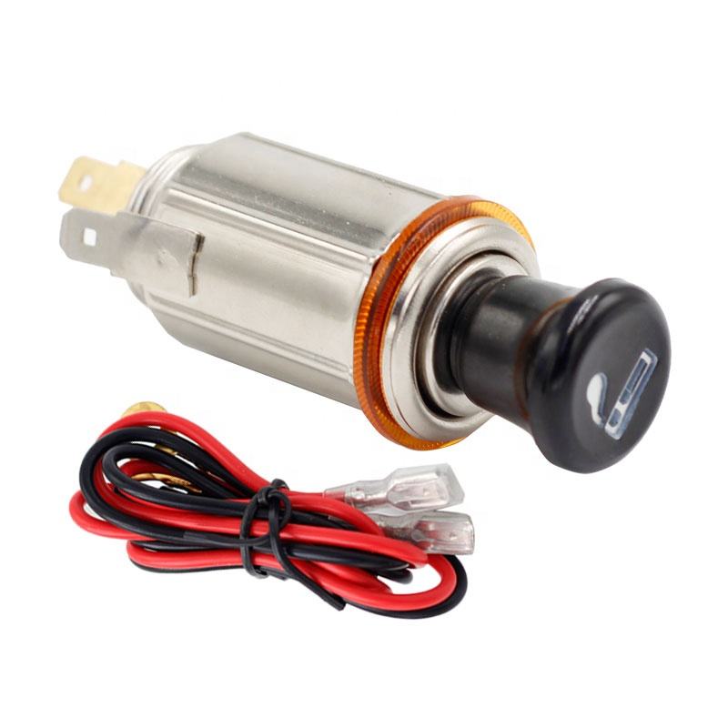 12V车载点烟器插座带LED灯圈 - 冠格电子OG-111型号 | 12V Cigarette Lighter Socket LED Ring - ONEGOL Model OG-111