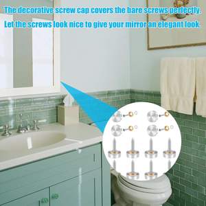 LECHEN 20 sets spiegelschroeven gepolijste dopafdekkingen decoratieve spijkers ringen meubelbeslag CNC & voor machinaal bewerkt - Product Image 3