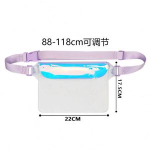 New Custom Boating Swimming Laser Pvc Transparent Pouch Bag Purse Bum Bag <b>Waterproof</b> Clear Pvc Waist Bag Fanny <b>Pack</b> - Product Image 2