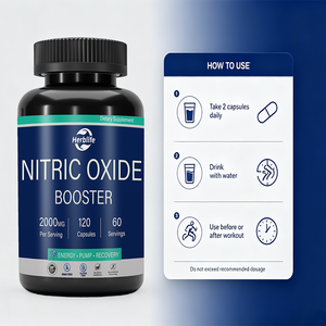 Capsules de renforcement de l'oxyde nitrique à marque privée OEM/ODM, L-Arginine L-Citrulline pour la circulation sanguine avant l'entraînement - Product Image 4