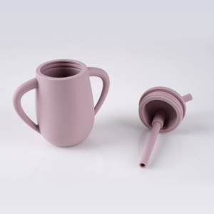 Baby Feeding Training <strong>Cup</strong> With Straw <strong>Collapsible</strong> Silicone Baby Sippy <strong>Cup</strong> Bottle With Lid - Product Image 3