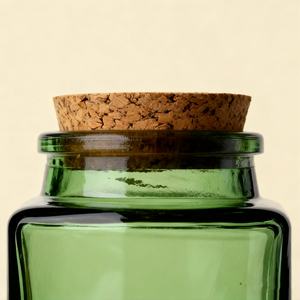 100ml 200 ml 8oz Customizable Logo Printed Small Green Home Storage Container Empty Amber Glass Candle <b>Jars</b> <b>With</b> <b>Cork</b> <b>Lid</b> - Product Image 4