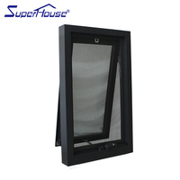 Fenêtres et portes à auvent en aluminium à rupture de pont thermique avec vitrage Low-e standard américain personnalisé avec moustiquaire