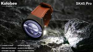 Jam Tangan Pintar SK45 Pro New Watch 5 untuk Pria Wanita Berkualitas Tinggi dengan 3 Tali Layar AMOLED 1.53 Tahan Air IP68 Panggilan BT Kalobee - Product Image 4