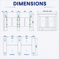 Système de contrôle d'accès RFID avec tourniquet pivotant, barrière pivotante automatique pour entrée de bureau avec capteur automatique, passage rapide