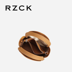 RZCK OEM personnalisé petit <span class=keywords><strong>sac</strong></span> à main de soirée mini <span class=keywords><strong>seau</strong></span> pour femmes fermeture éclair décontracté dames <span class=keywords><strong>marron</strong></span> panier épaule sacs à bandoulière - Product Image 3