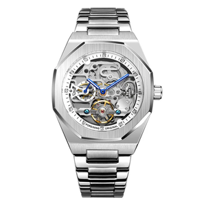 Montres mécaniques <span class=keywords><strong>Forsining</strong></span> 375A, design classique pour hommes d'affaires, montres de luxe haut de gamme, entièrement automatiques, à cadran ajouré. - Product Image 6