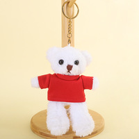 MIni personnalisé ours en peluche poupée en peluche LOGO personnalisé chemise t-shirt sac à dos pendentif pour événement entreprise présente