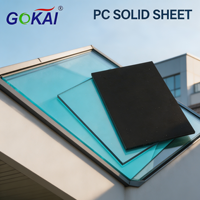 Plaque solide en polycarbonate transparent anti-impact et résistante aux UV pour carport, serre et toiture