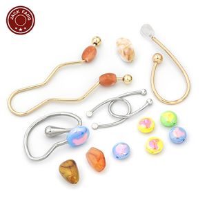 Conector de bikini, herrajes para trajes de baño, hebilla de forma irregular, decoración metálica personalizada para vestidos de mujer, hebilla de anillo con cuentas de colores - Product Image 1