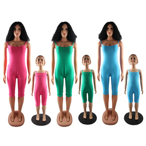 2021 New Women and Girl Sling Shorts Jumpsuit Mommy and Me Outfits Pajamas <strong>Family</strong> Kids <strong>Onesie</strong> <strong>Matching</strong> Parent-child Outfits - Product Image 6