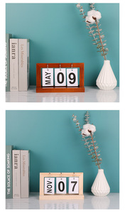 Tableau Calendrier Quotidien en Bois en Gros avec Affichage Perpétuel des Mois et des Dates pour Bureau ou Décoration Intérieure Photographie - Product Image 3