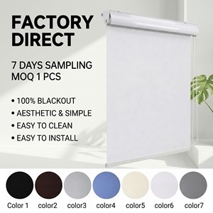Persianas Enrollables de Color Liso al por Mayor, Persianas Manuales <span class=keywords><strong>para</strong></span> Tiendas y Boutiques, Fácil Instalación, Persianas Económicas - Product Image 1