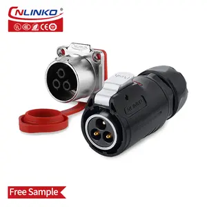 CNLINKO 3 pin IP67 Waterproof Outdoor Quick Connect wire plug Ac Connector For Solar Panel