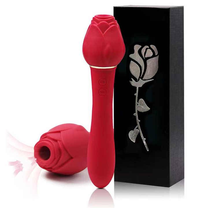 2-in-1 Black Purple Pink Red Tongue Rose Vibrator Sexy Toys for Women Clitoral Nipple Sucking Adult Sex Rose Vibrator 2-in-1 Black Purple Pink Red Tongue Rose Vibrator Sexy Toys for Women Clitoral Nipple Sucking Adult Sex Rose Vibrator