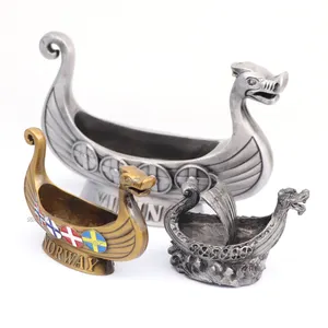 Norway Custom Design Our Home Decor Collection Viking Ship Norway Souvenir Metal Figurine