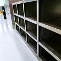 Armoire à chaussures en acier inoxydable sur mesure, hauteur et largeur personnalisées, SUS201 SUS304, pour atelier, vestiaire