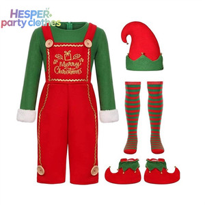 ชุดคอสเพลย์คริสต์มาสสำหรับเด็กหญิงและเด็กชาย HESPER สีเขียว พร้อมชุดปาร์ตี้ลาย Echo และชุด Merry Christmas - Product Image 1
