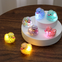 Balle en mousse transparente en forme de canard aux couleurs lumineuses, ornements créatifs DIY, jouet pour enfants, cadeaux de fête, alimenté par piles, utilisation en intérieur