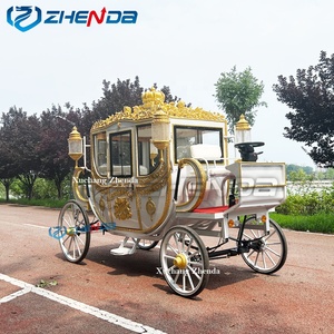 รถม้าไฟฟ้าสุดหรูหราประดับมงกุฎทองคำสำหรับงานแต่งงานและทัวร์ชมเมือง - Product Image 6