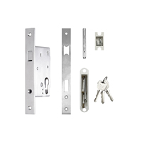 Produsen Grosir Harga Bagus Kunci Mortise Stainless Steel 50mm Set Badan Kunci Silinder Pintu Kayu Eropa 3 Kunci
