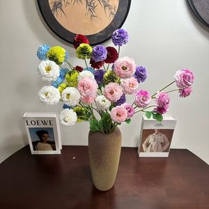 Flores de Peonía Artificiales Junheyuan, Rama Individual, en Blanco, Rosa, Rojo, Morado, Azul Cielo y Verde, para Decoración de Bodas, Hogar y Hoteles - Product Image 2