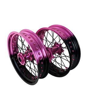 Juego de Ruedas <span class=keywords><strong>para</strong></span> Motocicleta Supermoto, Color Negro y Rosa, <span class=keywords><strong>para</strong></span> KT M EXC SXF 2003-2025, 17-3.5/5.0 - Product Image 3