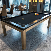 Table de billard convertible de qualité tournoi en acier inoxydable de 8 pieds avec conversion en table à manger pour un usage domestique
