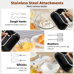 Mixer da <span class=keywords><strong>Cucina</strong></span> a 12 Velocità con <span class=keywords><strong>Design</strong></span> a Doppio Frusta per Preparare Torte e Creme, <span class=keywords><strong>Miscelatore</strong></span> Manuale Compatto - Product Image 4
