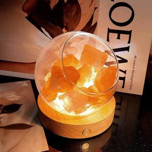 Diffusore di Aromi Senza Fiamma a Mezza Sfera in Cristallo Profumato, Luce Notturna per Camera da Letto, Olio Essenziale per Autunno ed Estate - Product Image 1