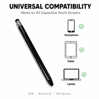 Stylet universel haute précision pour écran tactile, smartphone, tablette, ordinateur portable, double embout en caoutchouc, sans batterie, écriture, dessin