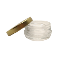Vente en gros de pots à caviar en verre blanc cristallin personnalisables avec couvercles en fer blanc, récipients alimentaires hermétiques OEM/ODM 10g 30g 50g 100g sur mesure