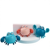 Jouets de bain pour bébé, ours nageur, baignoire pour nourrissons, jeu aquatique pour enfants, motif de dessin animé en plastique, 12x5x9cm, pour petits garçons et filles