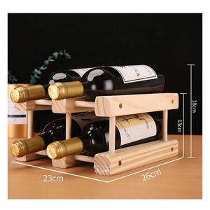 कस्टम त्रिकोण वाइन धारक लकड़ी के वाइन भंडारण रैक टेबल टॉप के लिए लकड़ी के वाइन भंडारण रैक - Product Image 5