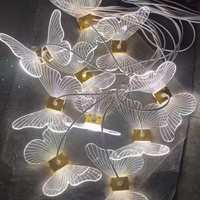 Lustre de mariage personnalisé à 10 lumières en acrylique brossé, lumières LED haute luminosité, indice de protection IP44 pour la décoration de la salle de mariage