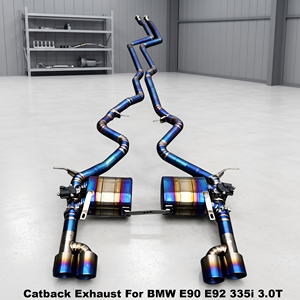 Système d'échappement en titane Vortex Performance compatible avec BMW E90 E92 335i 3.0T Blue Valvetronic Catback Tuning Muffler Pièces automobiles - Product Image 1