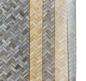 Rollos de Papel Tapiz de Mármol de 260g, 0.53*10m, Diseño de Espiga con Tejido de Ratán, Moderno, Fácil de Limpiar, Impermeable, para Dormitorio, Hogar, Hotel, Oficina - Product Image 2