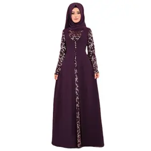 Moslim Jurk Prachtig Geborduurde Islamitische Kleding Mode Kimono Arabische Stijl Dubai Moslim Abaya