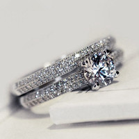 Nouvelle bague en cuivre avec fleur romantique pour femme, bijou de mariage avec diamant en Zircon, 2022