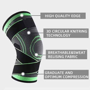 Đai quấn đầu gối bằng vải thun nylon, có thể điều chỉnh, hỗ trợ nén, dành cho thể thao, bóng rổ & chạy bộ, giảm đau viêm khớp - Product Image 5